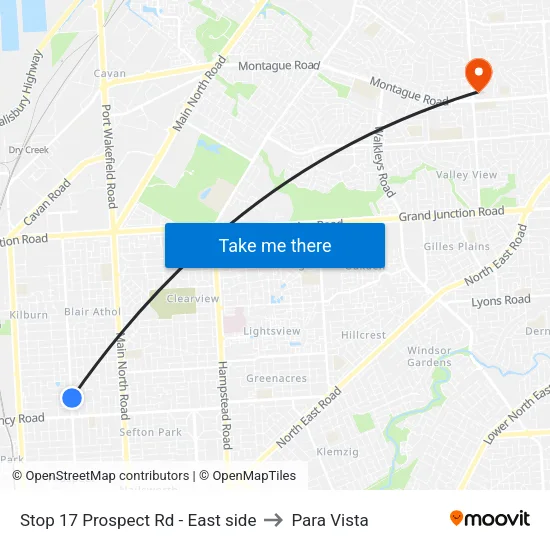 Stop 17 Prospect Rd - East side to Para Vista map