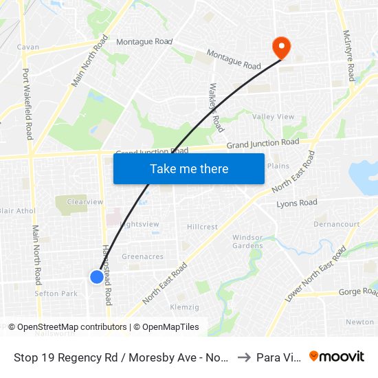 Stop 19 Regency Rd / Moresby Ave - North side to Para Vista map