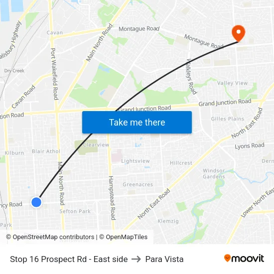 Stop 16 Prospect Rd - East side to Para Vista map