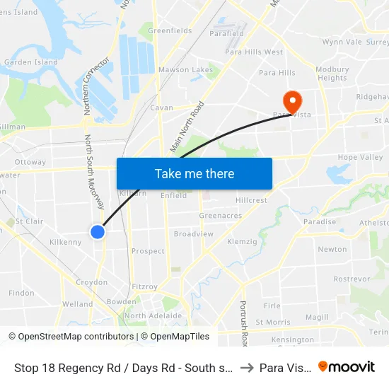 Stop 18 Regency Rd / Days Rd - South side to Para Vista map