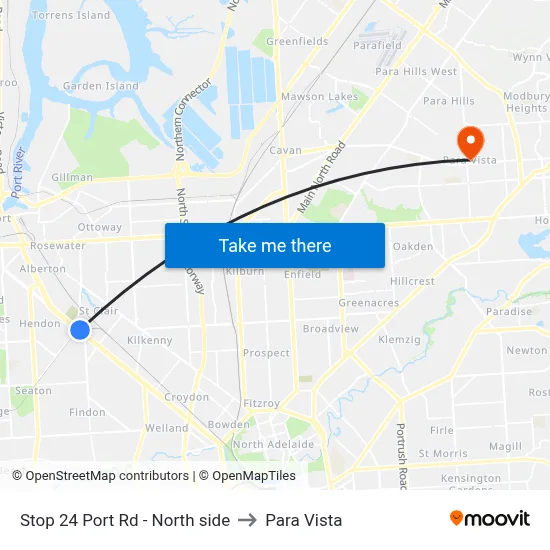 Stop 24 Port Rd - North side to Para Vista map