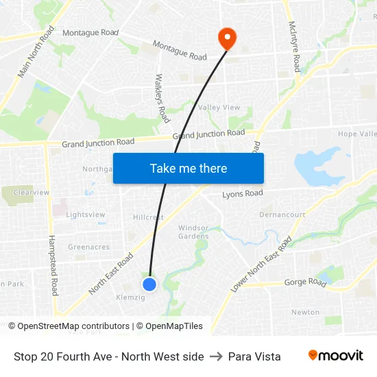 Stop 20 Fourth Ave - North West side to Para Vista map