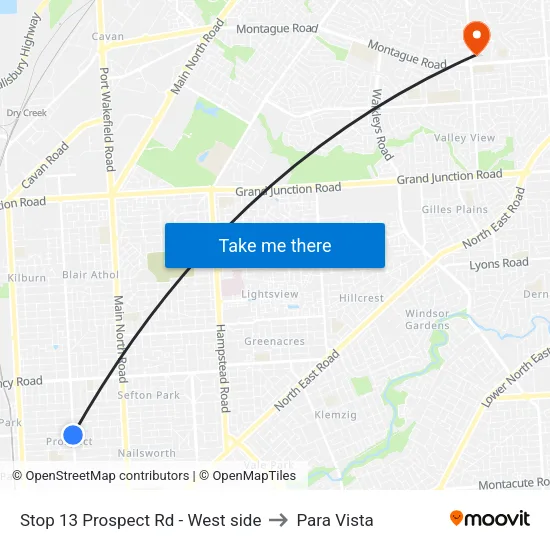 Stop 13 Prospect Rd - West side to Para Vista map