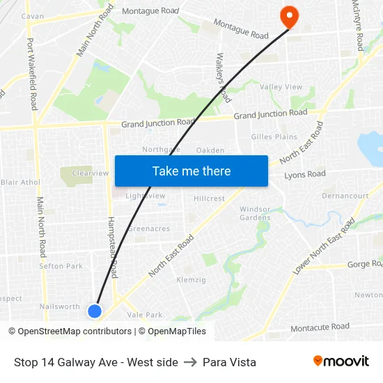 Stop 14 Galway Ave - West side to Para Vista map