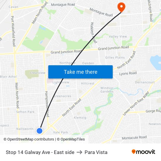 Stop 14 Galway Ave - East side to Para Vista map