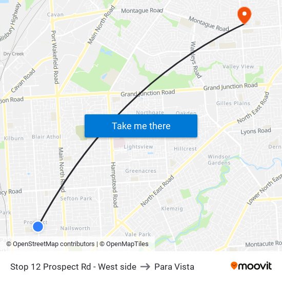 Stop 12 Prospect Rd - West side to Para Vista map