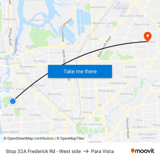 Stop 32A Frederick Rd - West side to Para Vista map