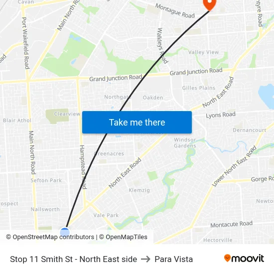 Stop 11 Smith St - North East side to Para Vista map