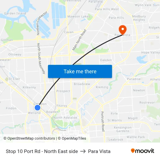 Stop 10 Port Rd - North East side to Para Vista map