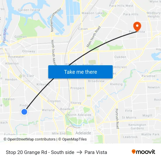 Stop 20 Grange Rd - South side to Para Vista map