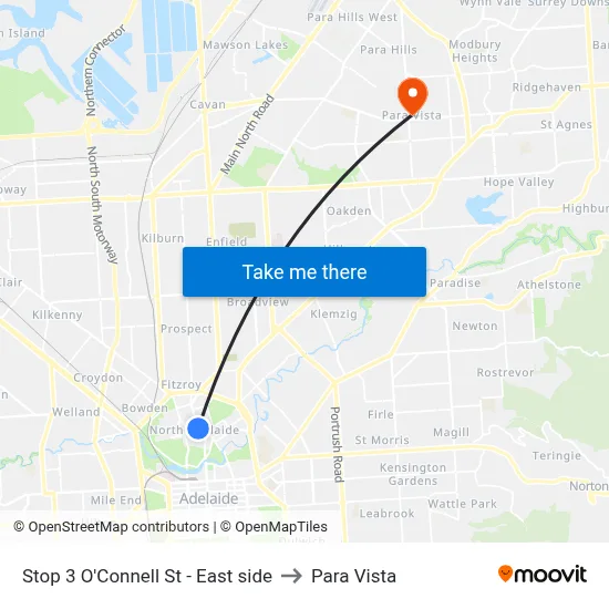 Stop 3 O'Connell St - East side to Para Vista map