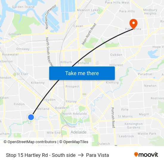 Stop 15 Hartley Rd - South side to Para Vista map
