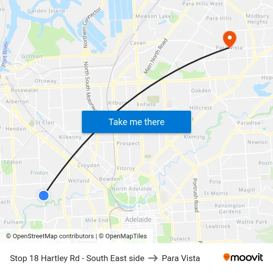 Stop 18 Hartley Rd - South East side to Para Vista map
