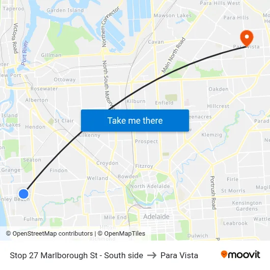 Stop 27 Marlborough St - South side to Para Vista map