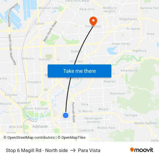 Stop 6 Magill Rd - North side to Para Vista map