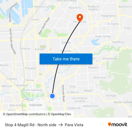 Stop 4 Magill Rd - North side to Para Vista map
