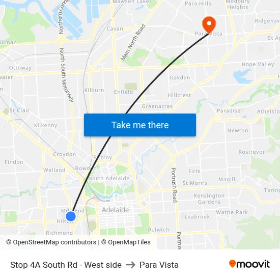 Stop 4A South Rd - West side to Para Vista map