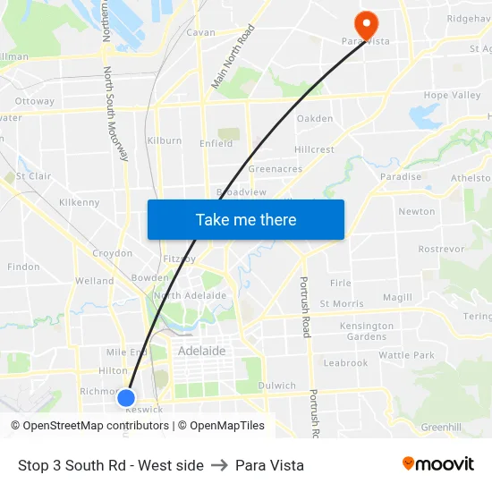 Stop 3 South Rd - West side to Para Vista map