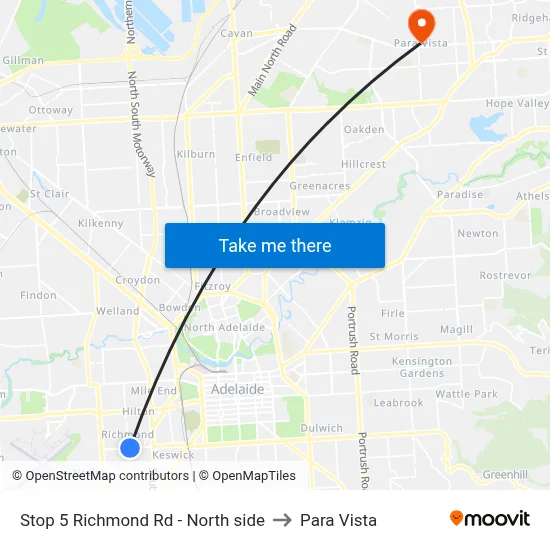 Stop 5 Richmond Rd - North side to Para Vista map