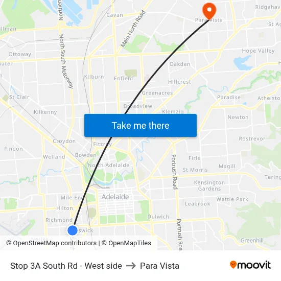 Stop 3A South Rd - West side to Para Vista map