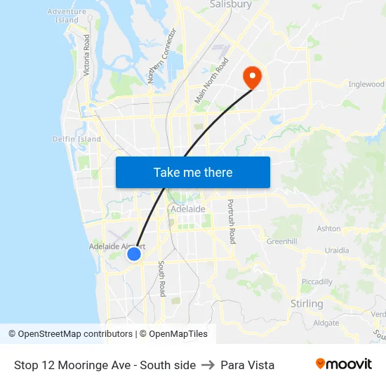 Stop 12 Mooringe Ave - South side to Para Vista map
