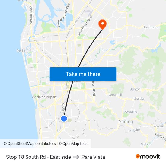 Stop 18 South Rd - East side to Para Vista map