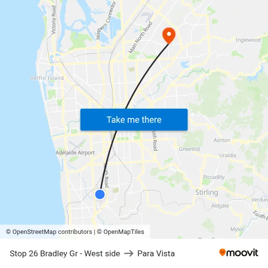 Stop 26 Bradley Gr - West side to Para Vista map