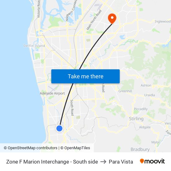 Zone F Marion Interchange - South side to Para Vista map
