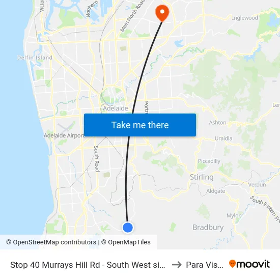 Stop 40 Murrays Hill Rd - South West side to Para Vista map
