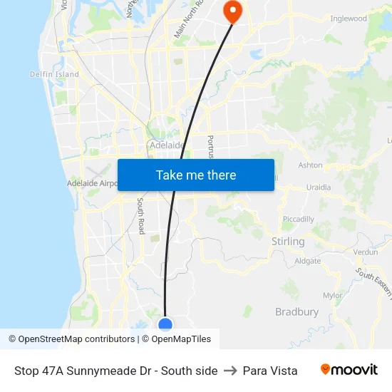 Stop 47A Sunnymeade Dr - South side to Para Vista map