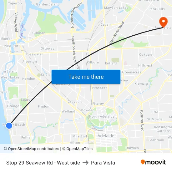 Stop 29 Seaview Rd - West side to Para Vista map