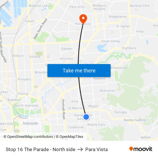 Stop 16 The Parade - North side to Para Vista map