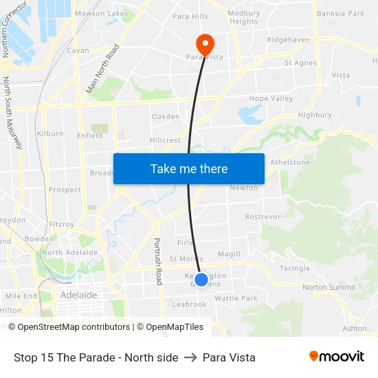 Stop 15 The Parade - North side to Para Vista map