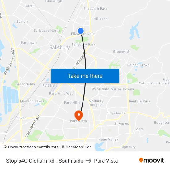 Stop 54C Oldham Rd - South side to Para Vista map