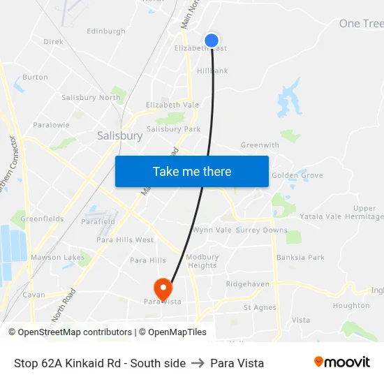 Stop 62A Kinkaid Rd - South side to Para Vista map