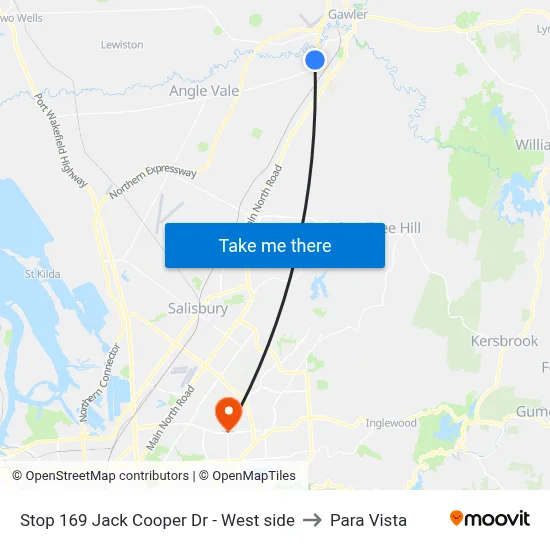 Stop 169 Jack Cooper Dr - West side to Para Vista map