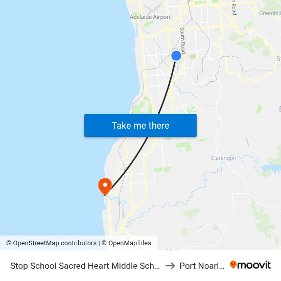 Stop School Sacred Heart Middle School Percy Av to Port Noarlunga map