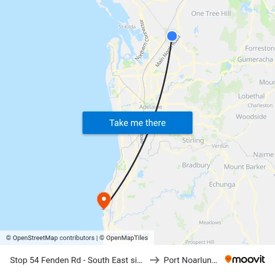 Stop 54 Fenden Rd - South East side to Port Noarlunga map