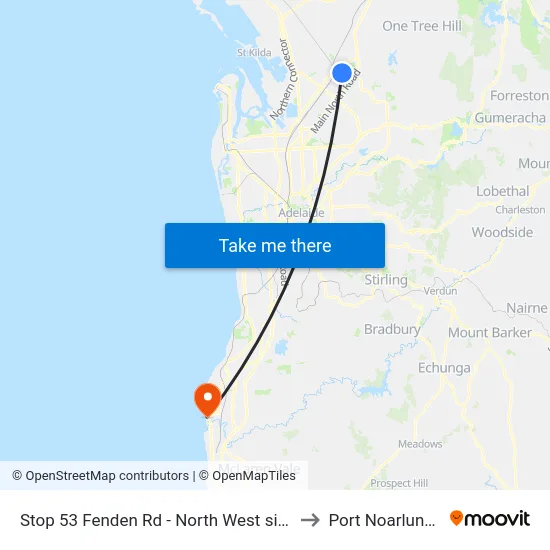 Stop 53 Fenden Rd - North West side to Port Noarlunga map