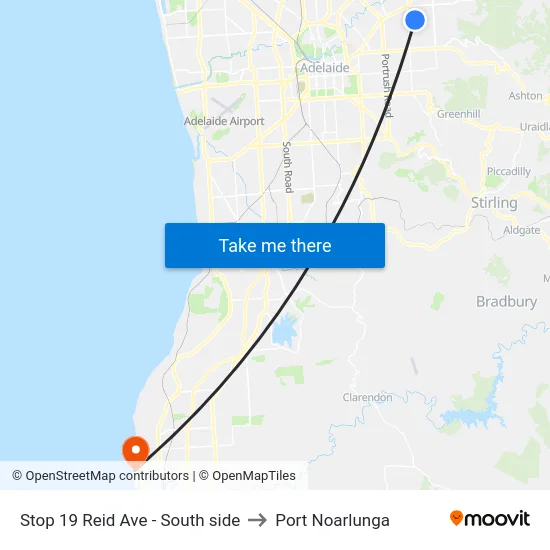 Stop 19 Reid Ave - South side to Port Noarlunga map