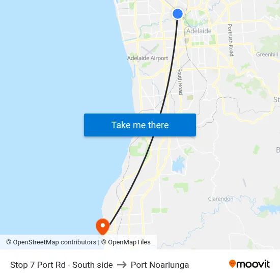 Stop 7 Port Rd - South side to Port Noarlunga map