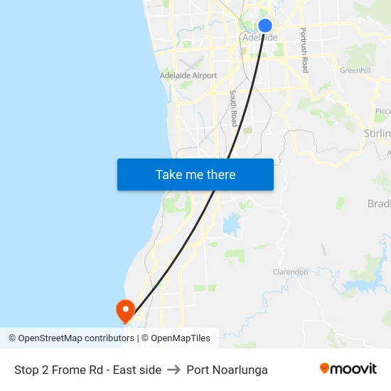 Stop 2 Frome Rd - East side to Port Noarlunga map