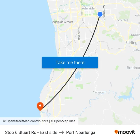 Stop 6 Stuart Rd - East side to Port Noarlunga map