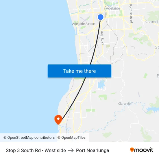 Stop 3 South Rd - West side to Port Noarlunga map