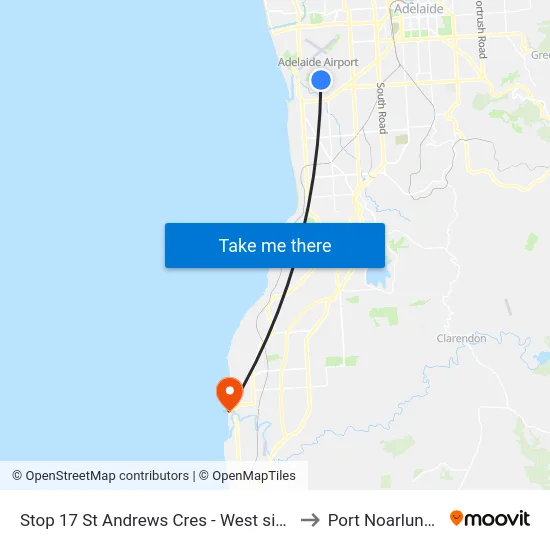 Stop 17 St Andrews Cres - West side to Port Noarlunga map