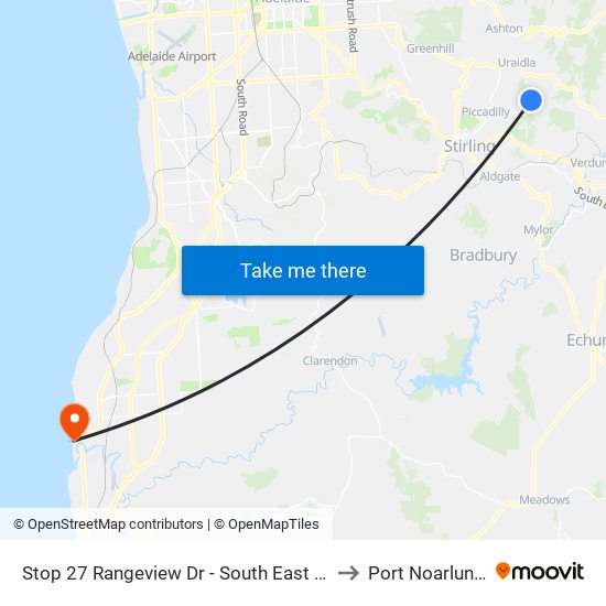 Stop 27 Rangeview Dr - South East side to Port Noarlunga map