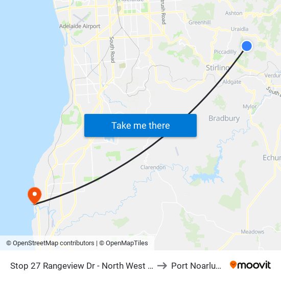 Stop 27 Rangeview Dr - North West side to Port Noarlunga map