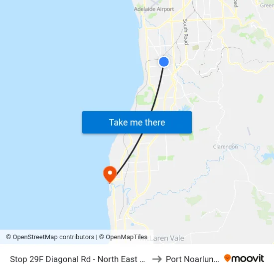 Stop 29F Diagonal Rd - North East side to Port Noarlunga map