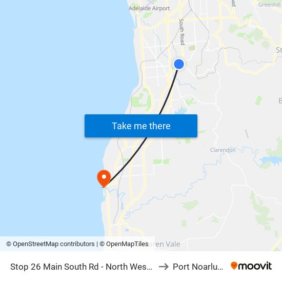 Stop 26 Main South Rd - North West side to Port Noarlunga map