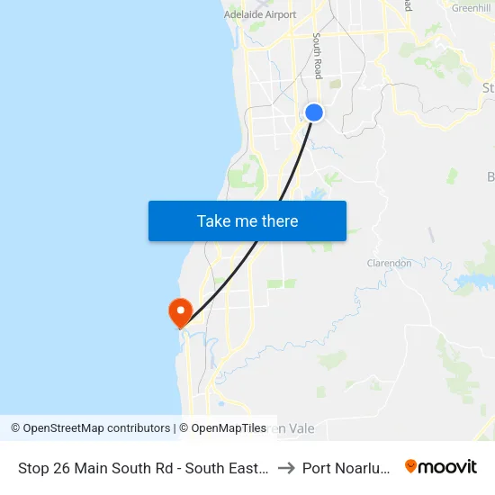 Stop 26 Main South Rd - South East side to Port Noarlunga map